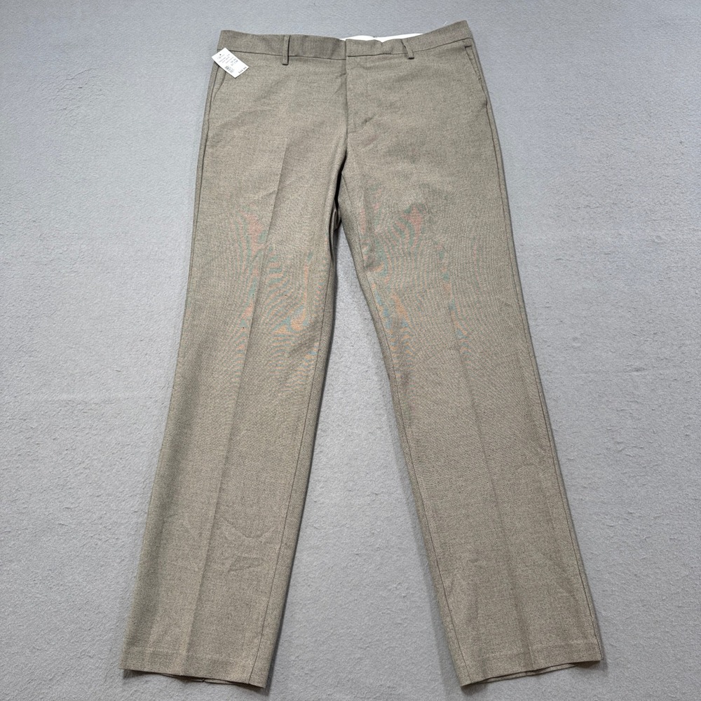 NEW Dockers Dress Pants Men's 38x34 Tan Slim Fit Straight Leg Flat Front Chino